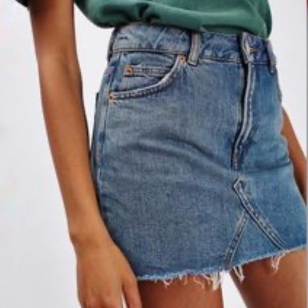 Topshop Moto Y2K Blue Denim Skirt Size 4